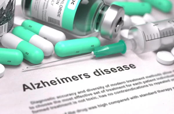 Діагноз хвороба Альцгеймера. Медична концепція з розмитим тлом . — стокове фото