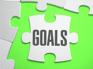 Goals - Jigsaw Puzzle with Missing Pieces. clipart