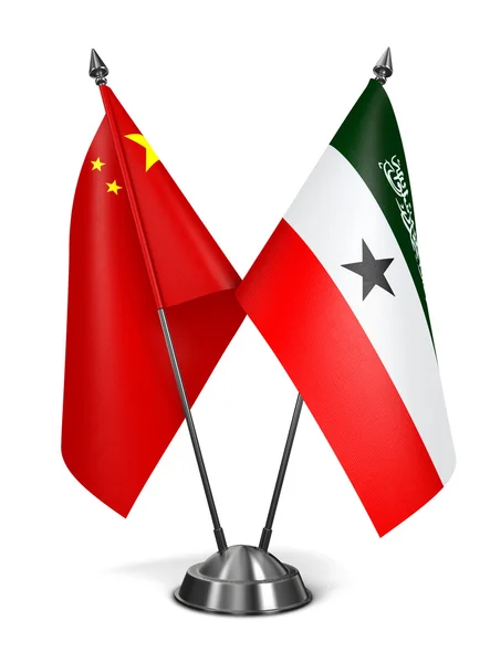 China and Somaliland - Miniature Flags. — Stock Photo, Image