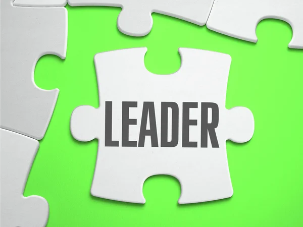 Leader - Jigsaw Puzzle with Missing Pieces. — Stock Photo, Image