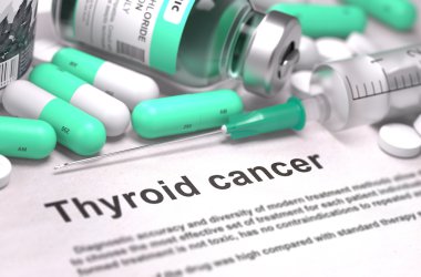 Diagnosis - Thyroid Cancer. Medical Concept. clipart