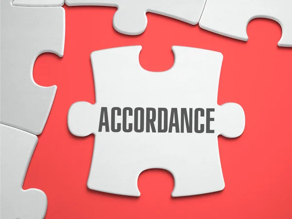 Accordance - Puzzle on the Place of Missing Pieces. — Stockfoto