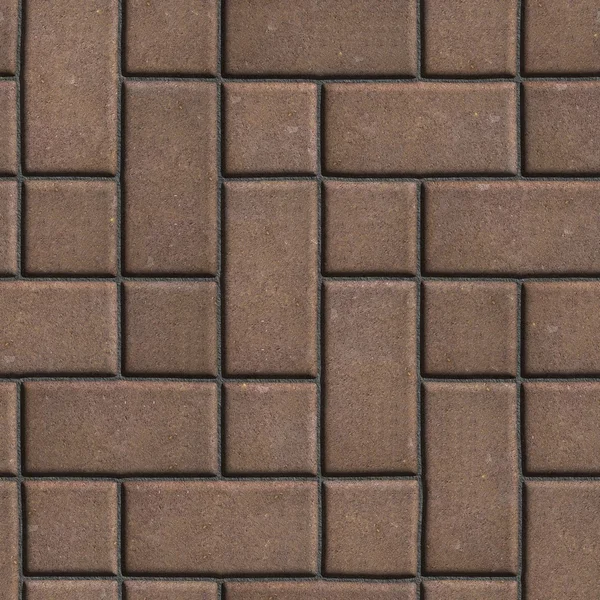 Brown Paving  Slabs Imitates Natural Stone. — Stockfoto