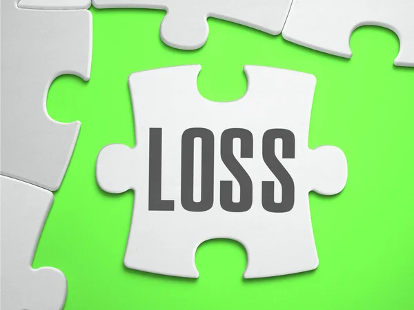 Loss - Jigsaw Puzzle with Missing Pieces. — Stock Photo, Image