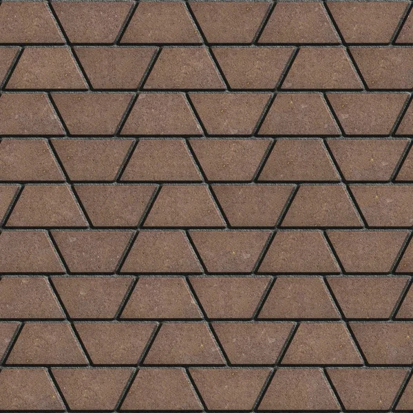 Brown Paving Slabs in the Form Trapezoids. — Stock Photo, Image