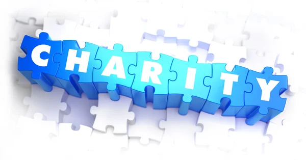 Charity - Word on Blue Puzzles. — Stockfoto