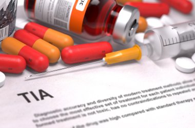Diagnosis - TIA. Medical Concept. 3D Render.