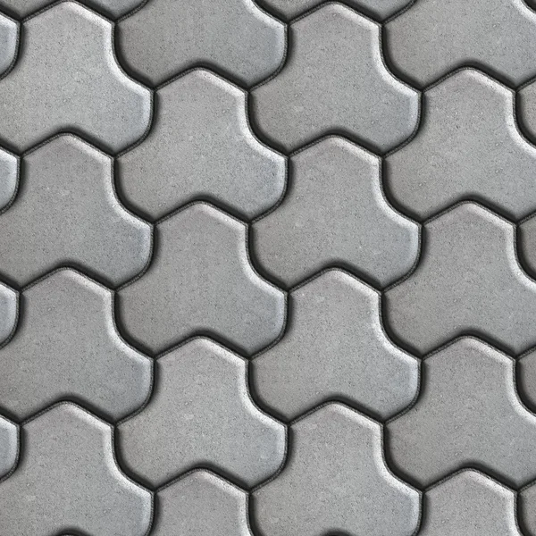 Pavé gris d'hexagones combinés . — Photo