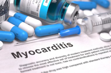 Diagnosis - Myocarditis. Medical Concept.