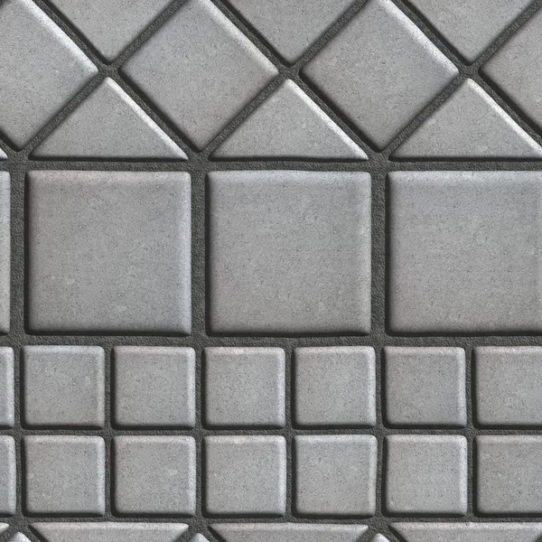 Grey Paving Slabs of the Figures Different Geometrical Shape. — Stockfoto