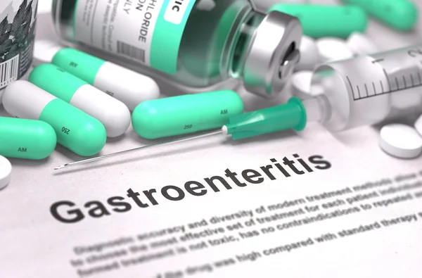 Diagnóstico de gastroenteritis. Concepto médico . — Foto de Stock