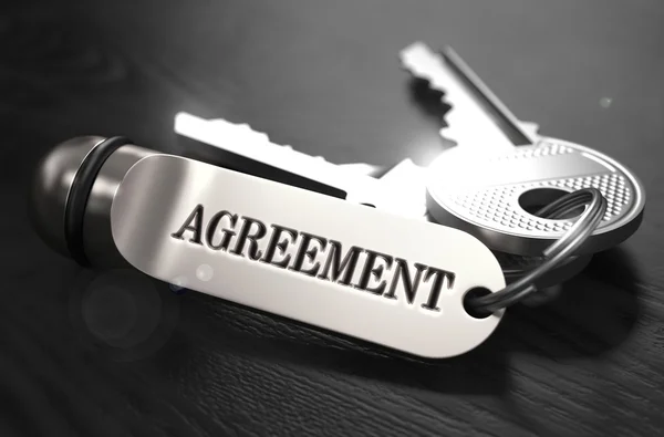 Agreement Concept. Keys with Keyring. — Zdjęcie stockowe