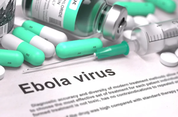 Diagnose - Ebola-Virus. medizinisches Konzept mit verschwommenem Hintergrund. — Stockfoto