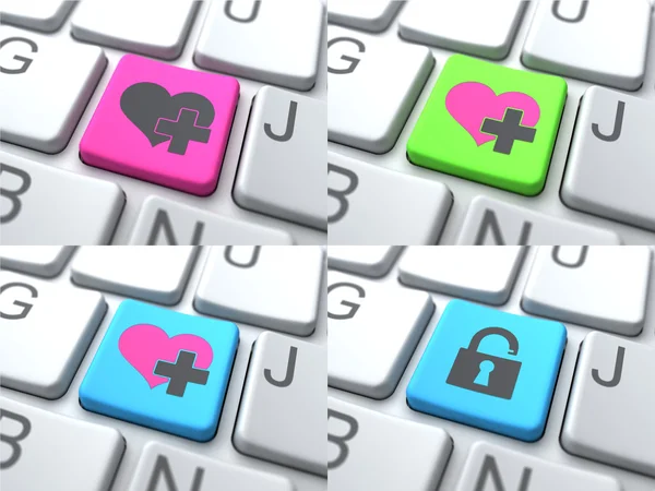 E-Dating Concept - Buttons on Keyboard. — Stock Photo, Image