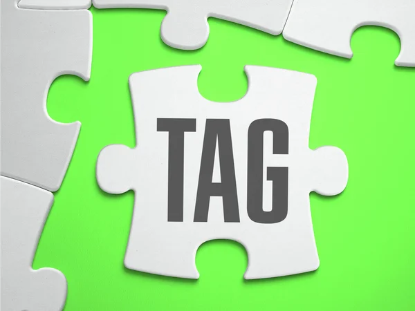 Tag - Jigsaw Puzzle with Missing Pieces. — Stockfoto