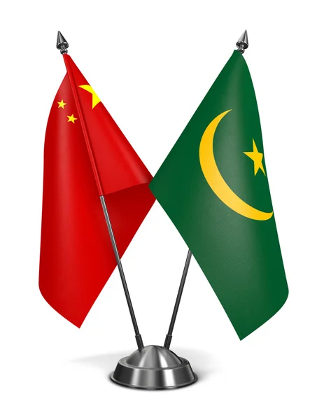 China and Mauritania - Miniature Flags. — Stock Photo, Image