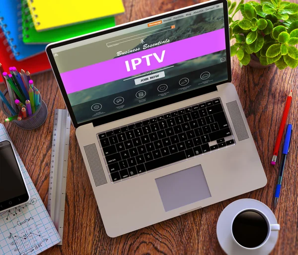 IPTV. Concetto di lavoro ufficio . — Foto Stock