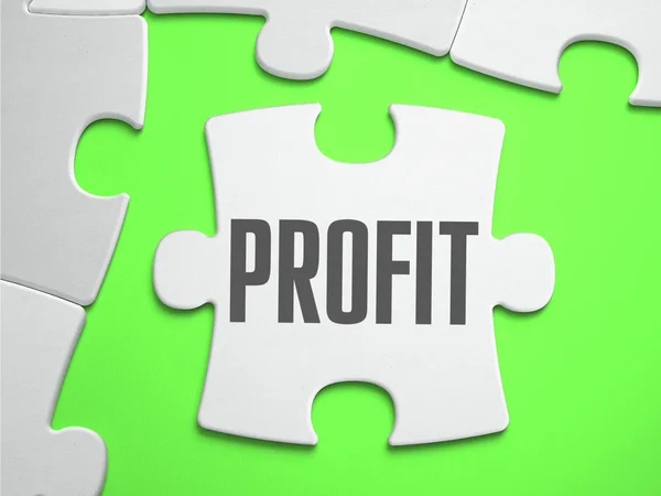 Profit - Jigsaw Puzzle with Missing Pieces. — 图库照片