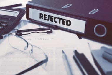Rejected on Office Folder. Toned Image.