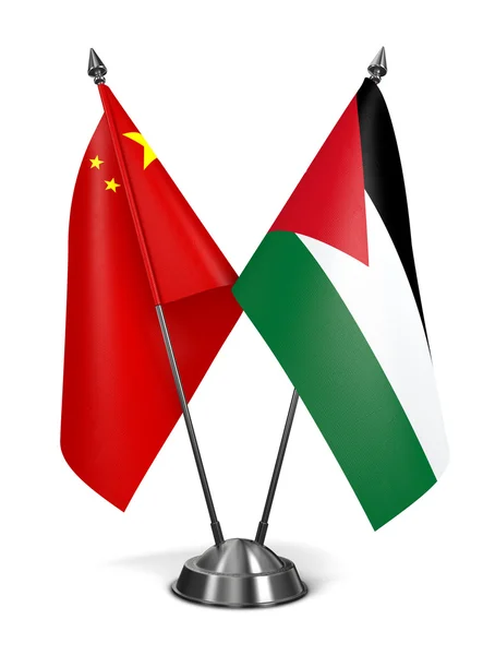 China and Jordan - Miniature Flags. — Stock Photo, Image