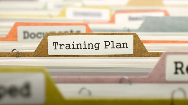 Training Plan on Business Folder in Catalog. — Stock fotografie