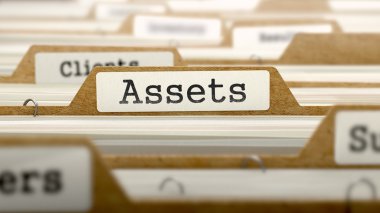 Assets Concept with Word on Folder.