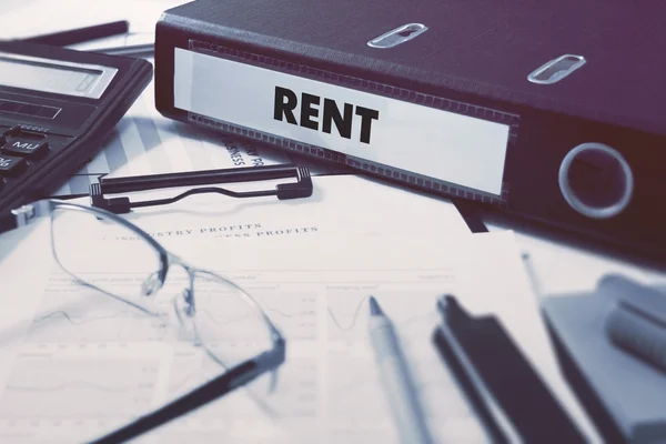 Rent on Ring Binder. Blured, Toned Image. — Stock Photo, Image
