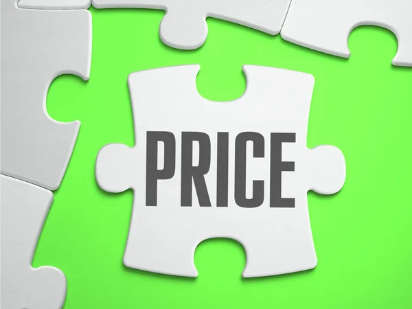 PRICE - Jigsaw Puzzle with Missing Pieces. — Stockfoto