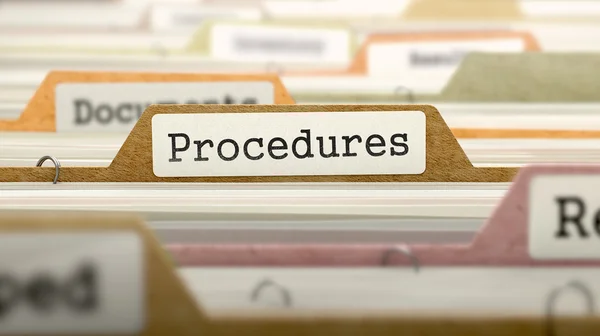 Procedures Concept on Folder Register. — Stock Photo, Image
