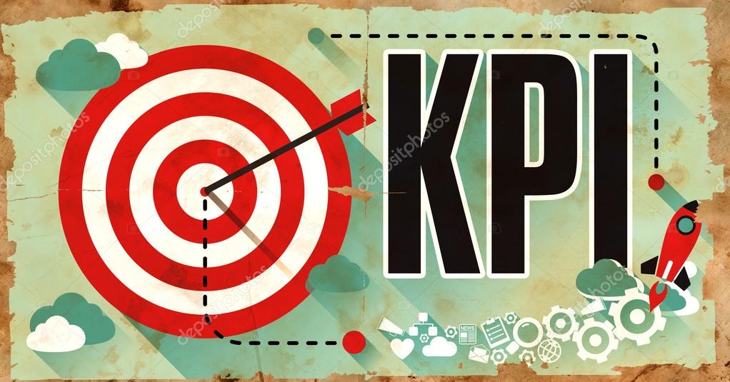 KPI Word on Grunge Poster.