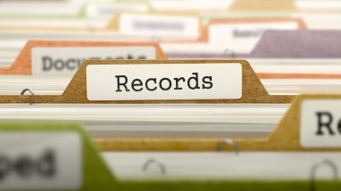 Records Concept on Folder Register. clipart
