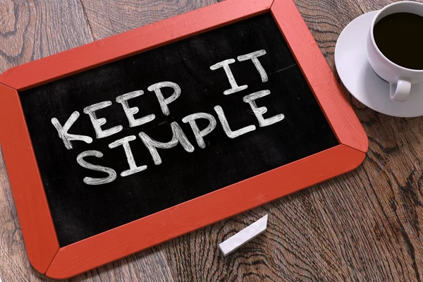 Keep It Simple Handwritten on Chalkboard. — 图库照片