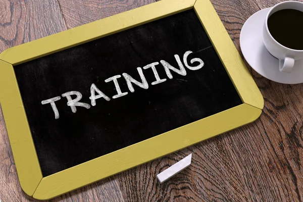 Handschriftliches Training auf einer Tafel. — Stockfoto