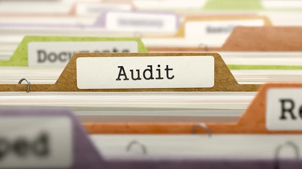 Cartella dei file etichettata come Audit — Foto Stock