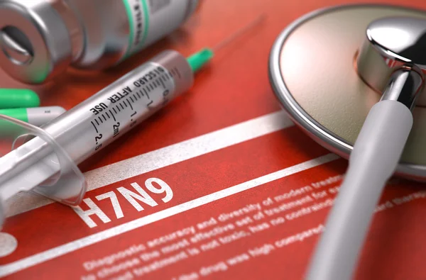 H7n9-Virus. medizinisches Konzept. — Stockfoto