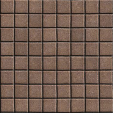 Kaldırım döşeme küçük kareler Brown.