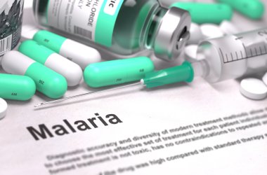 Diagnosis - Malaria. Medical Concept with Blurred Background. clipart
