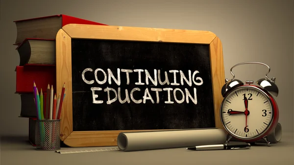 Hand Drawn Continuing Education Concept on Chalkboard. — Stockfoto