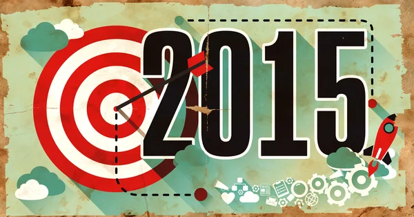 2015 on Grunge Poster. — Stock Photo, Image