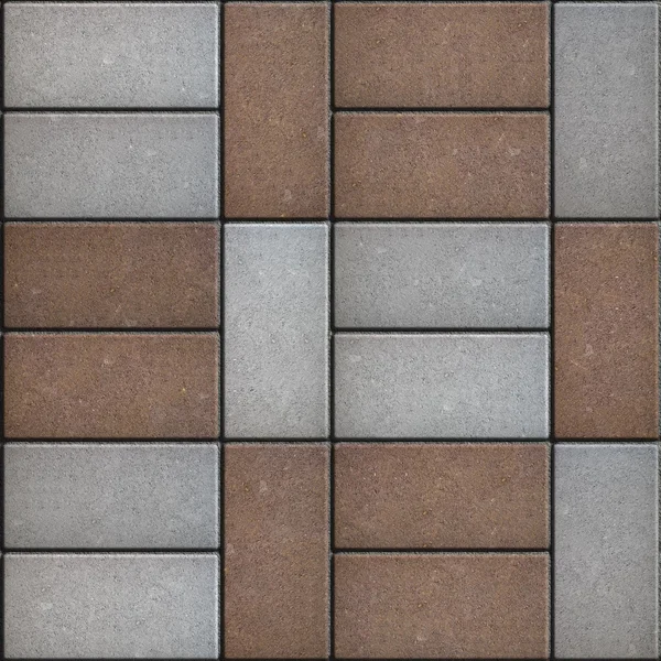 Two-tone Rectangular Pavement. Seamless Texture. — ストック写真