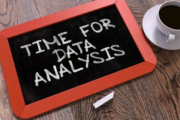 Handwritten Time for Data Analysis on a Chalkboard. — Stock Photo, Image