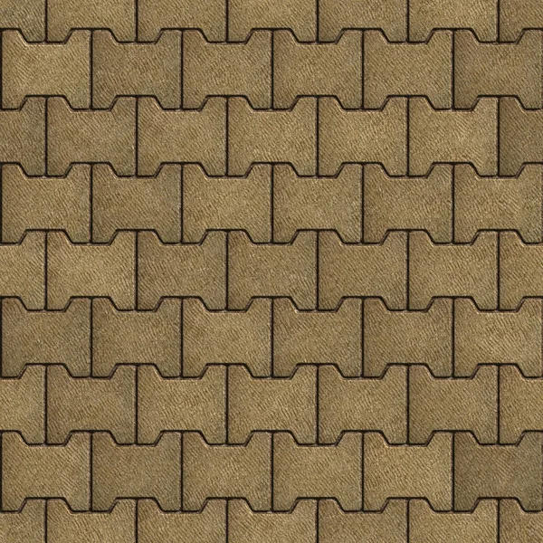 Sand Color Figured Paving Slabs. — 스톡 사진