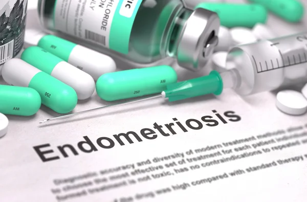 Endometriosis Diagnóstico. Concepto médico . — Foto de Stock