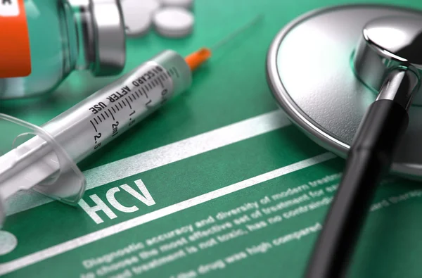 Diagnose - hcv. medizinisches Konzept. — Stockfoto