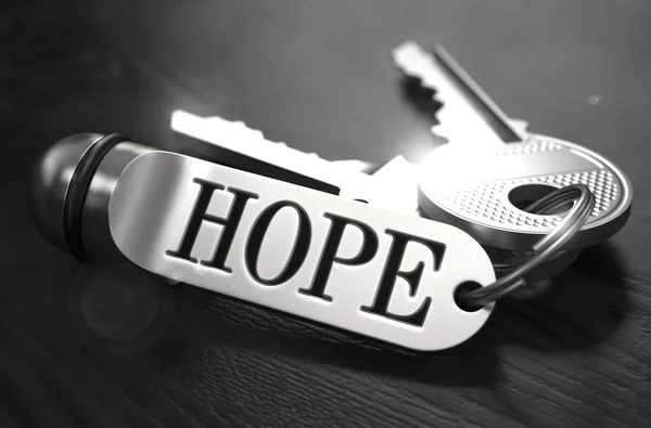 Hope Concept. Clés avec porte-clés . — Photo