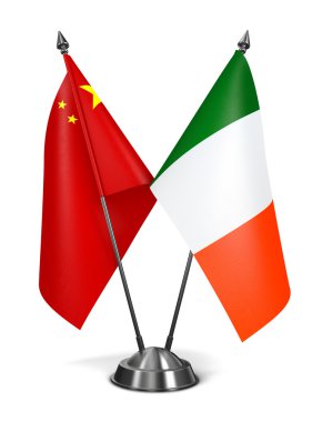 China and Ireland - Miniature Flags.