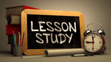 Handwritten Lesson Study on a Chalkboard.