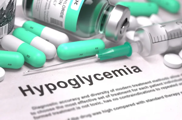 Diagnosis - Hypoglycemia. Medical Concept with Blurred Background — Stok fotoğraf