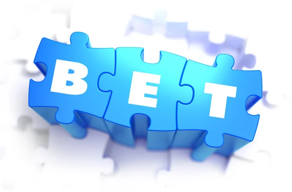 Bet - White Word on Blue Puzzles. — Stock Photo, Image