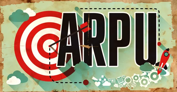 Arpu-Wort auf Grunge-Poster. — Stockfoto